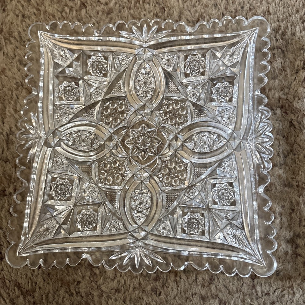1 EAPG Square Plate‎ Bryce Higbee Rexford AKA Euclid 1910 5 Available 7 1/4 IN